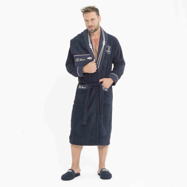 Alternative view of Marine Bathrobe Bornoz Set