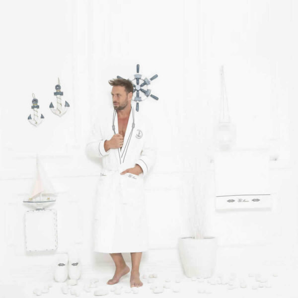 Marine Bathrobe Bornoz Set