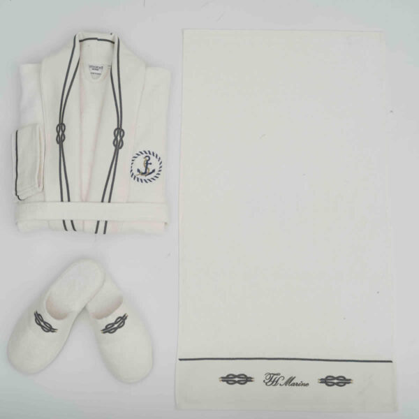 Marine Bathrobe Bornoz Set - Görsel 5